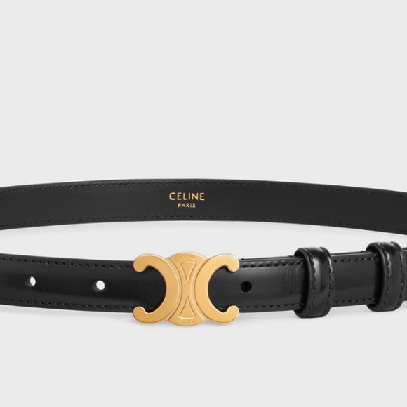 CELINE Triomphe logo small leather belt size 90 - Picture 2 of 3